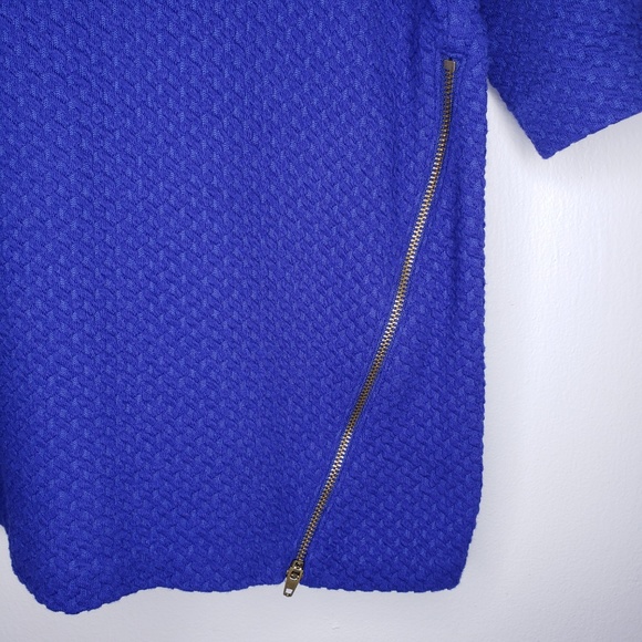 Anthro Postmark Scoop Neck Textured Zipper Top - Picture 4 of 6